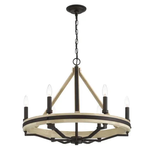 Sonoma 26" 6-Light Chandelier in Dark Bronze - Image 8