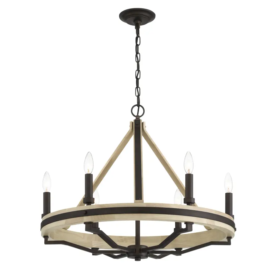 Sonoma 26" 6-Light Chandelier in Dark Bronze - Image 8