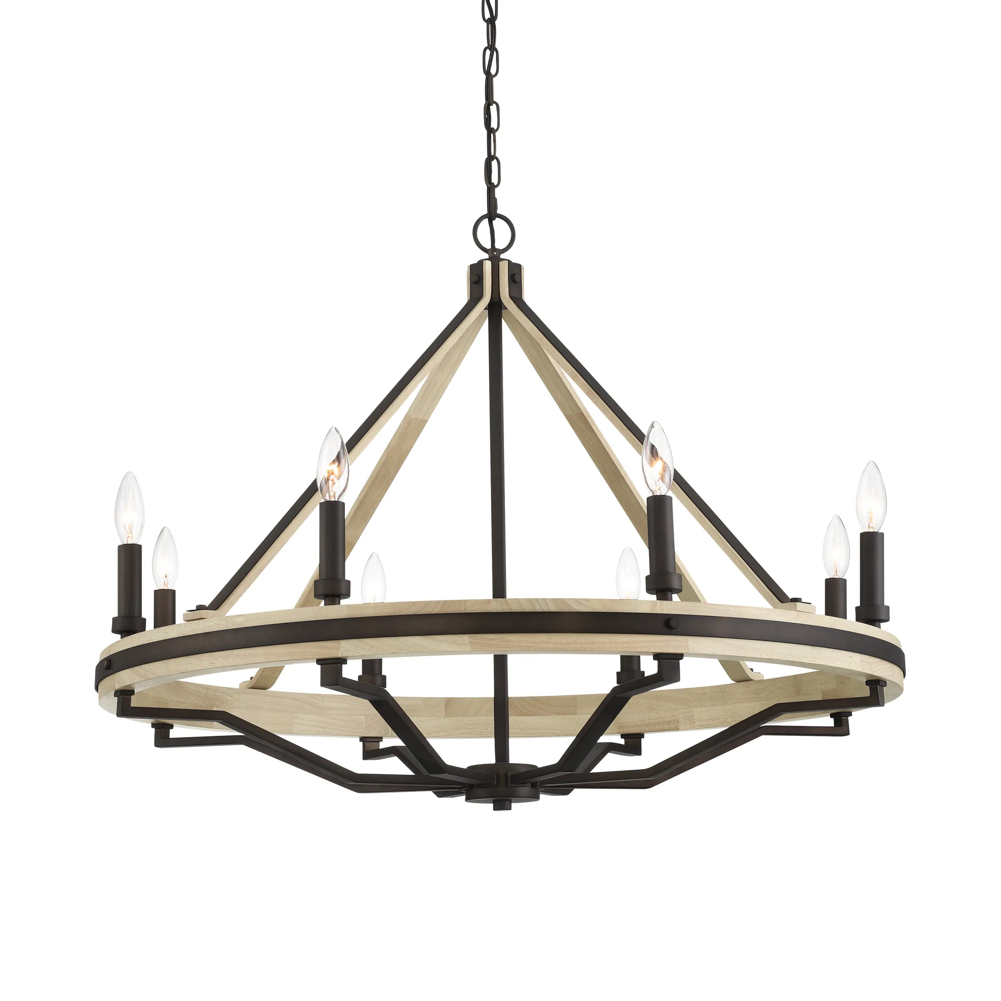 Sonoma 34" 8-Light Chandelier in Dark Bronze