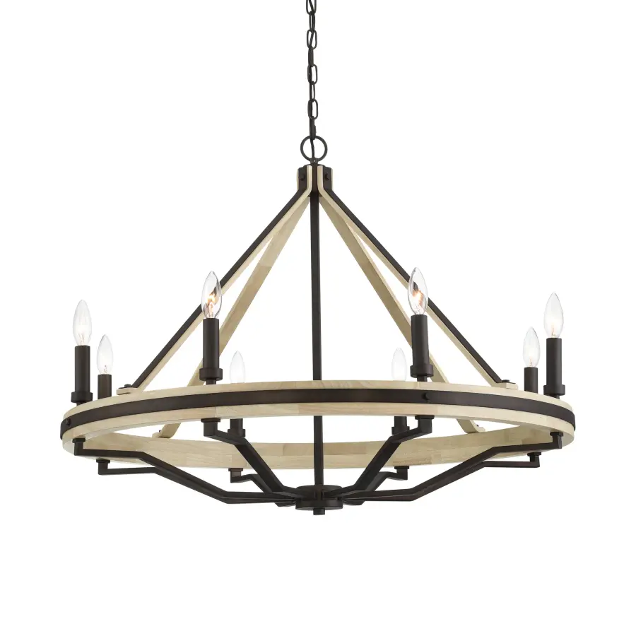 Sonoma 34" 8-Light Chandelier in Dark Bronze - Image 1