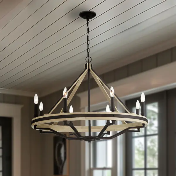 Sonoma 34" 8-Light Chandelier in Dark Bronze - Image 4
