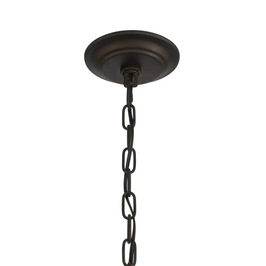 Rustic Elegance: Expansive 12-Light Chandelier with Natural Wood Accents - Image 6