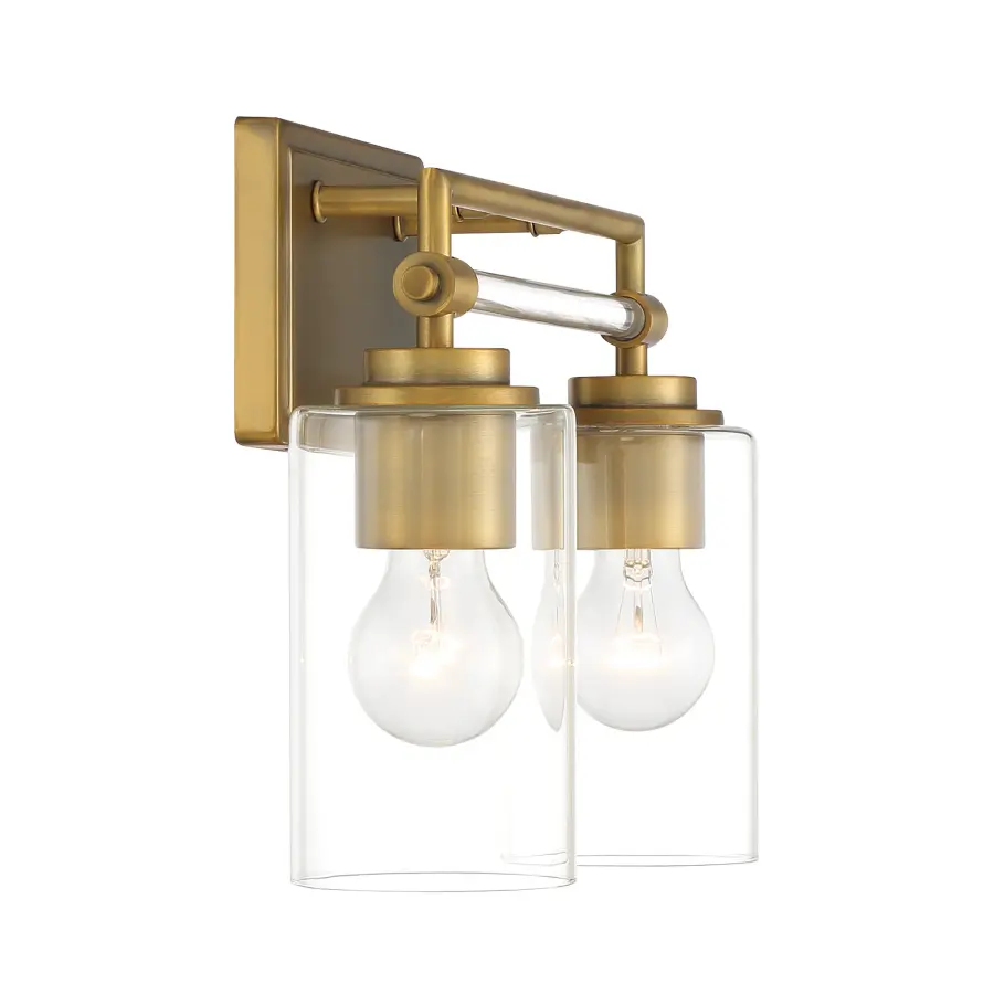 Binsly 2-Light Bath Vanity in Aged Brass - Image 4