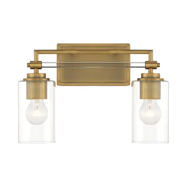 Binsly 2-Light Bath Vanity in Aged Brass - Image 5