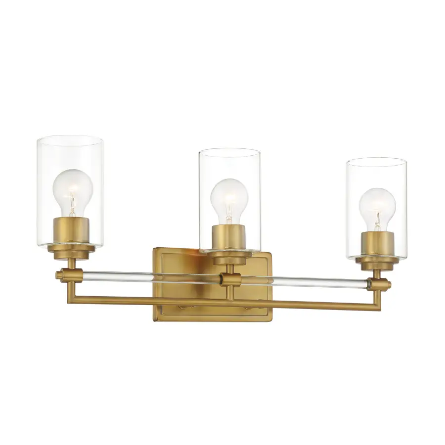 Binsly 3-Light Bath Vanity in Aged Brass - Image 3