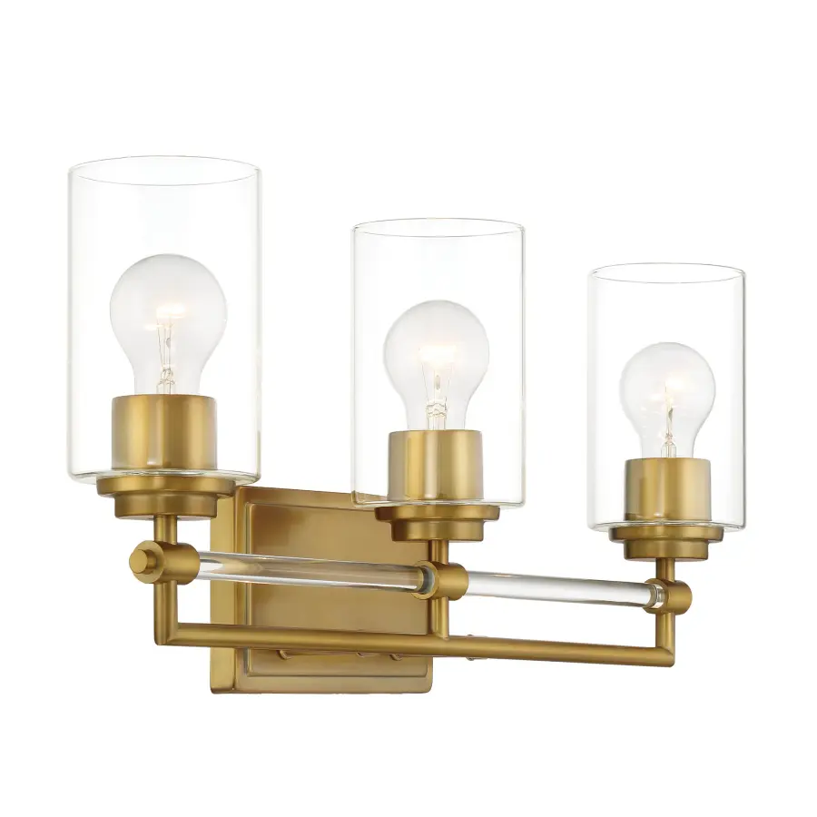 Binsly 3-Light Bath Vanity in Aged Brass - Image 4