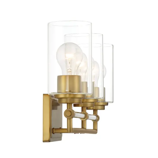 Binsly 3-Light Bath Vanity in Aged Brass - Image 5