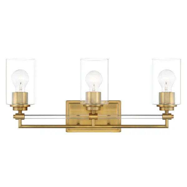 Binsly 3-Light Bath Vanity in Aged Brass - Image 6