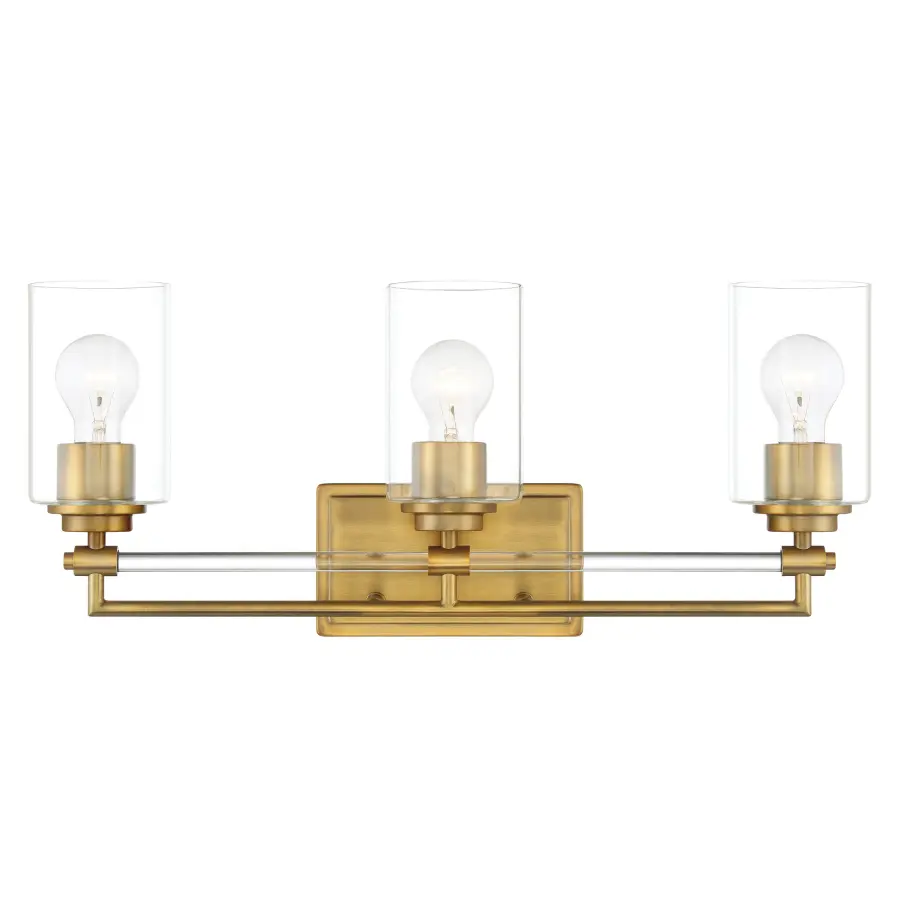 Binsly 3-Light Bath Vanity in Aged Brass - Image 6