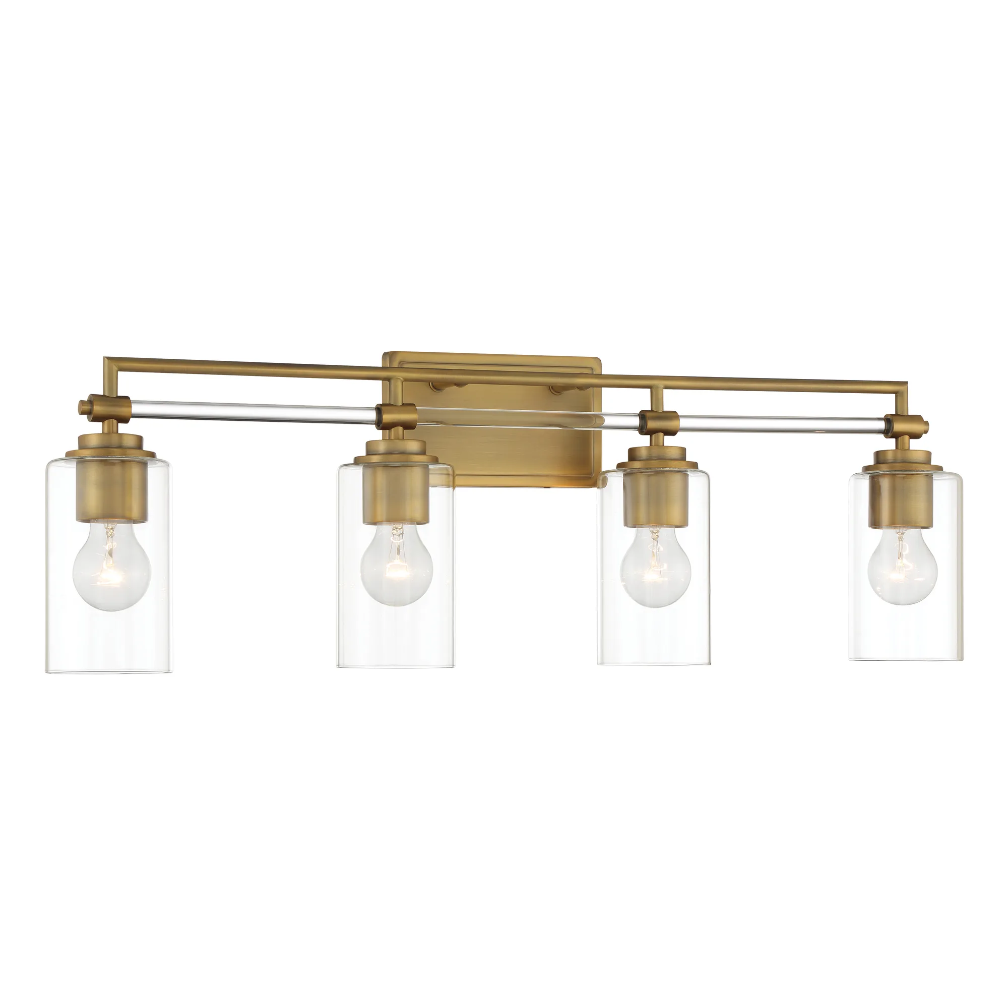 Binsly 4-Light Bath Vanity in Aged Brass