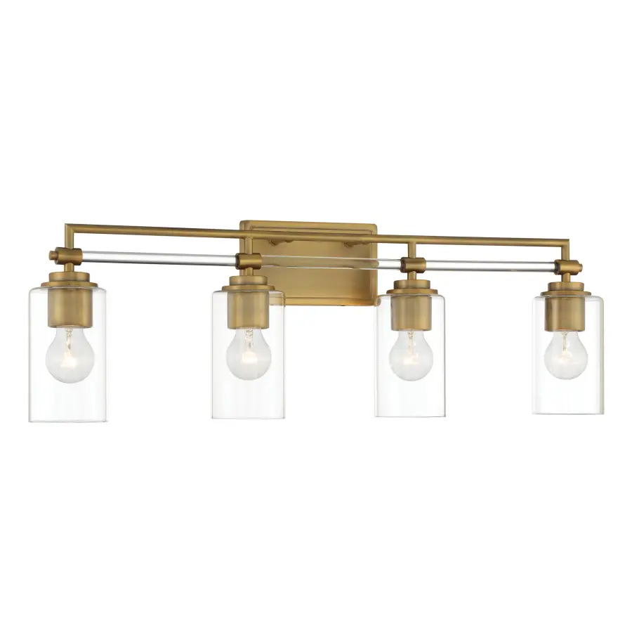 Binsly 4-Light Bath Vanity in Aged Brass - Image 2