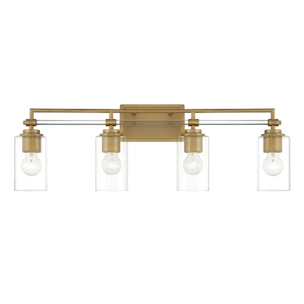Binsly 4-Light Bath Vanity in Aged Brass - Image 5