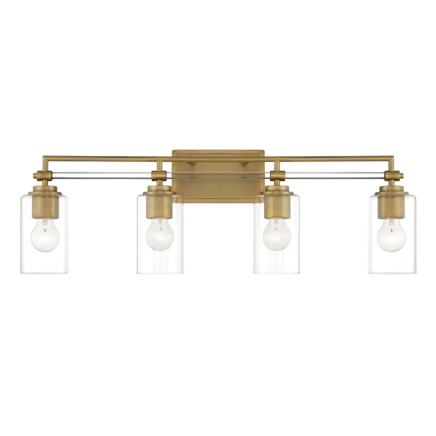 Binsly 4-Light Bath Vanity in Aged Brass - Image 5