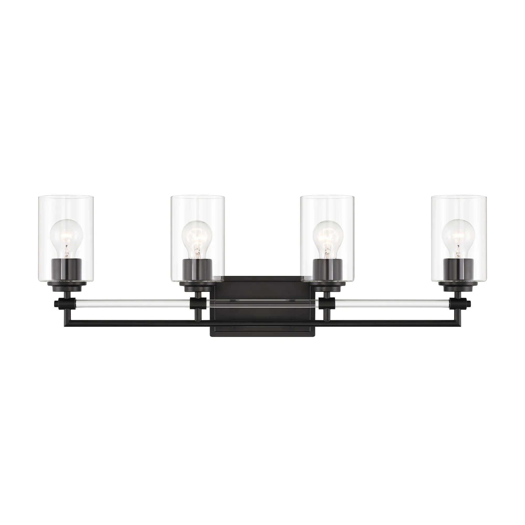 Binsly 4-Light Bath Vanity in Coal Black