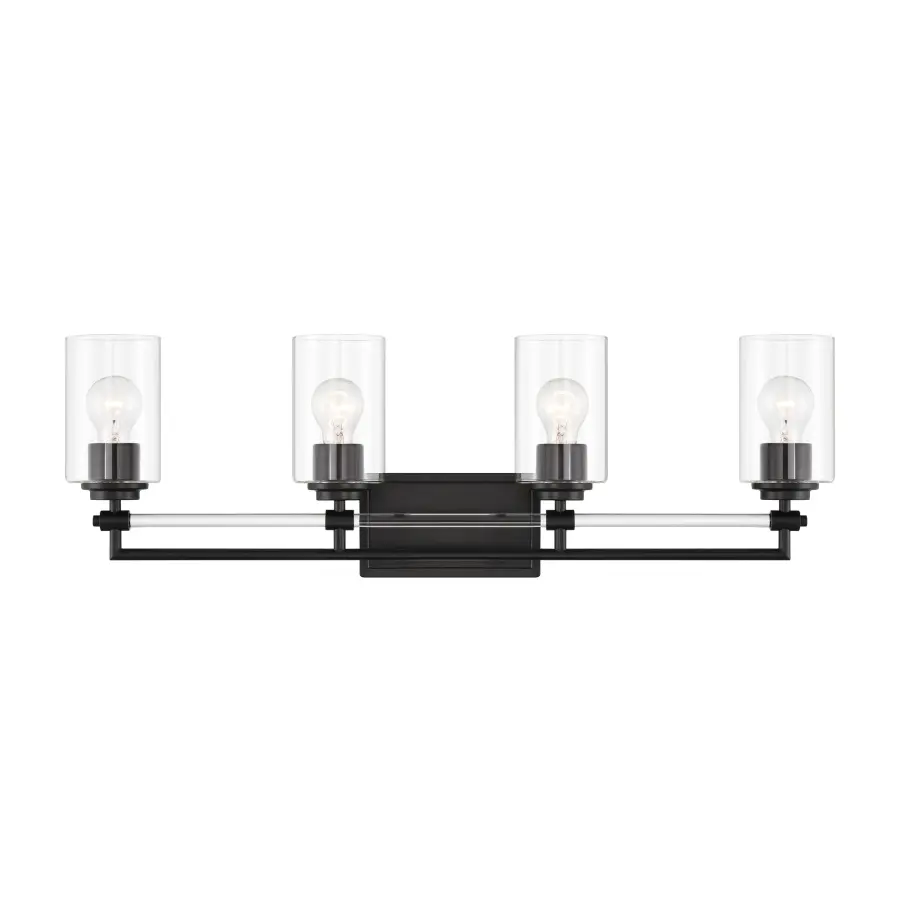 Binsly 4-Light Bath Vanity in Coal Black - Image 1