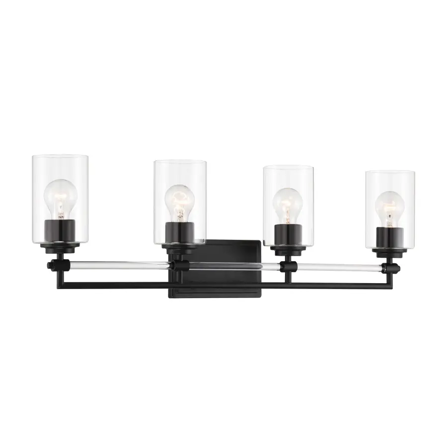 Binsly 4-Light Bath Vanity in Coal Black - Image 2