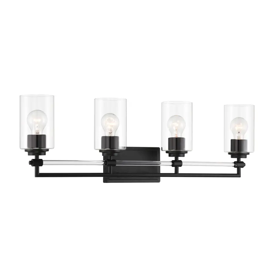 Binsly 4-Light Bath Vanity in Coal Black - Image 5