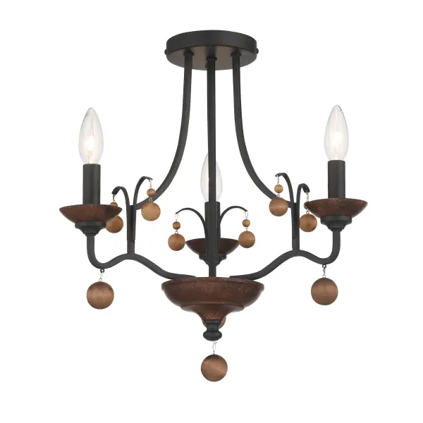 Colonial Charm 3-Light Semi Flush Mount - Image 5