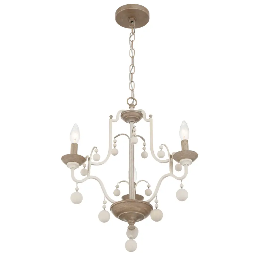 Charming Coastal-Farmhouse Semi-Flush with Warm Wood Accents - Image 3