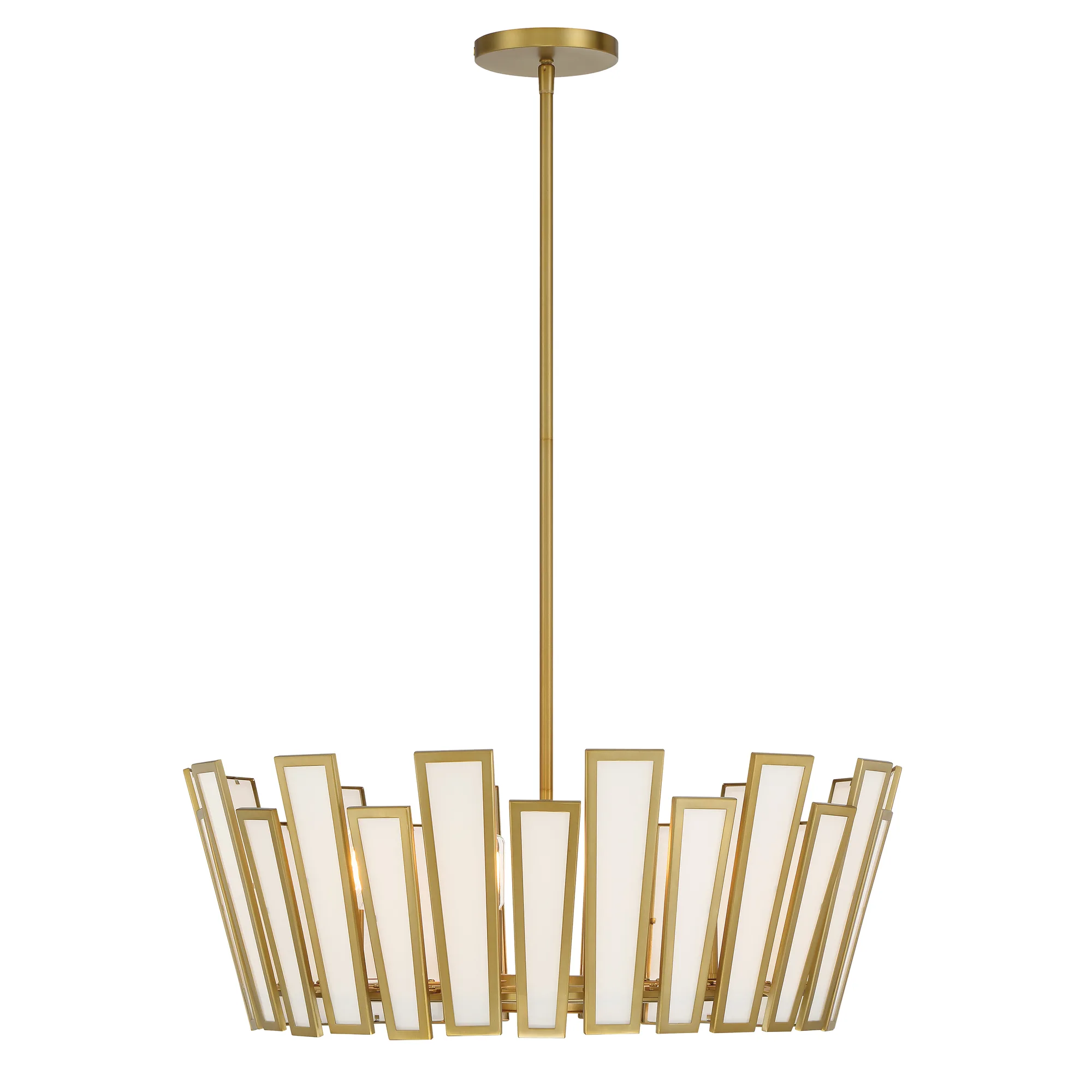 Ricochet 5-Light Pendant in Soft Brass
