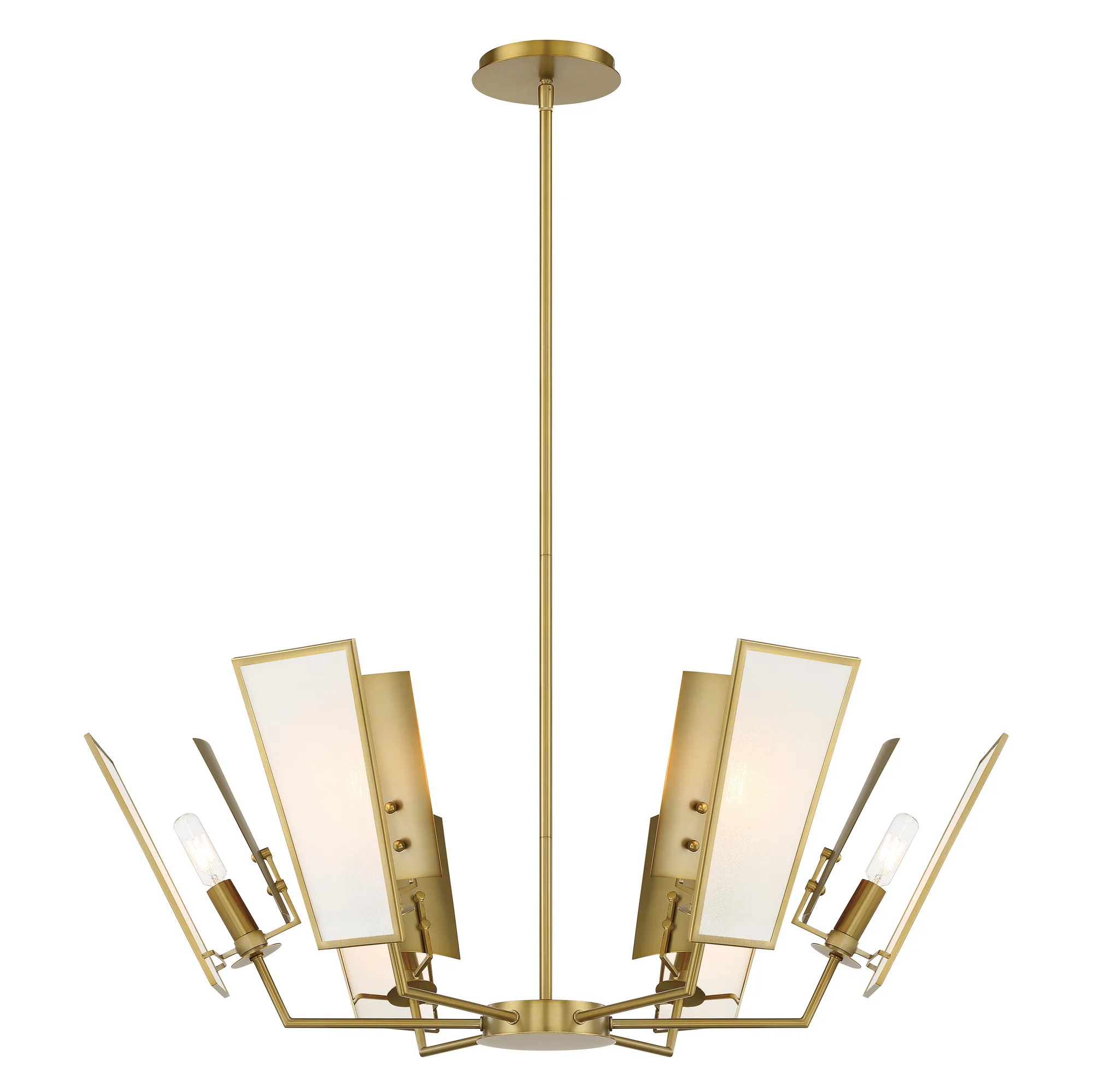 Ricochet 6-Light Chandelier in Soft Brass