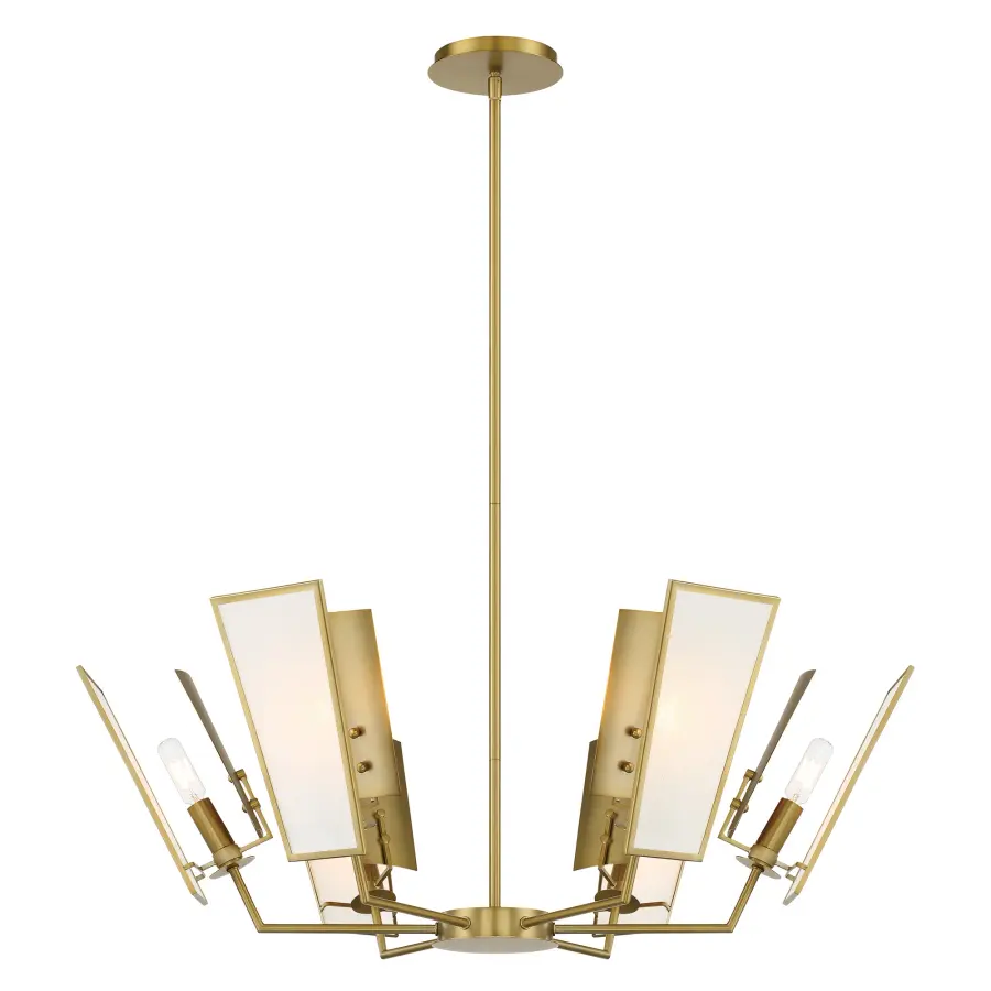 Ricochet 6-Light Chandelier in Soft Brass - Image 1