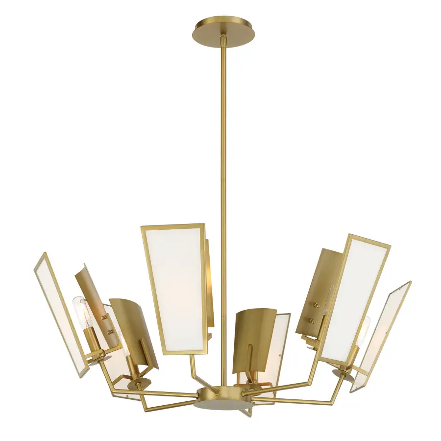 Ricochet 6-Light Chandelier in Soft Brass - Image 2