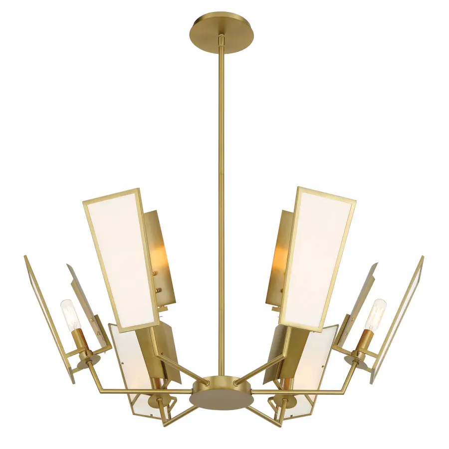 Ricochet 6-Light Chandelier in Soft Brass - Image 3