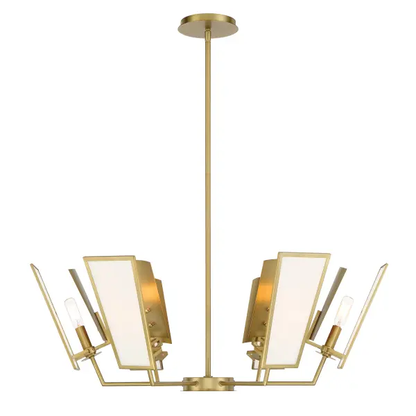 Ricochet 6-Light Chandelier in Soft Brass - Image 4