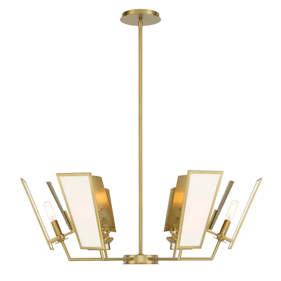 Ricochet 6-Light Chandelier in Soft Brass - Image 4