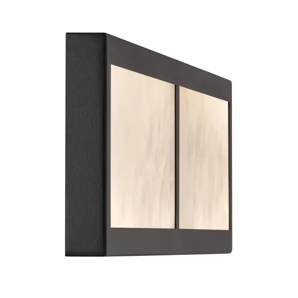 The Stiles 24" vanity light combines sleek modern design with warm, functional illumination. Its Sand Coal Black finish and alabaster stone shade create sophisticated contrast while delivering 2700 lumens of high-CRI LED light. - alternate view