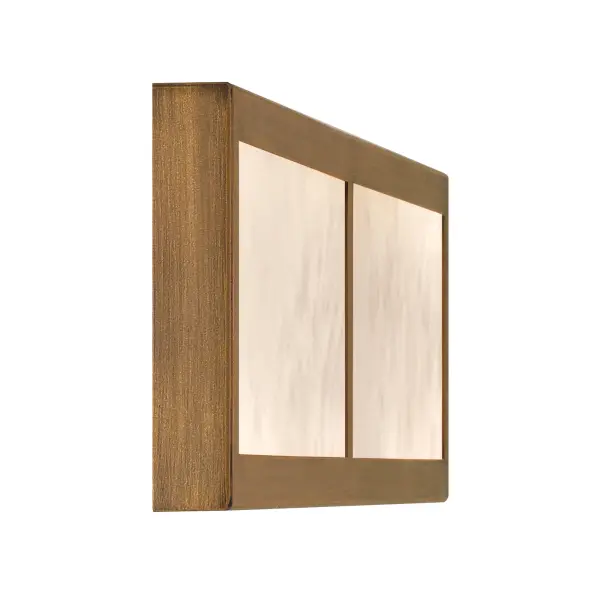 The Stiles 24" vanity light combines contemporary design with warm Ashen Gold finish and natural alabaster stone diffuser. ADA compliant with integrated LED technology delivering 2700 lumens and excellent 90 CRI for true color rendering. - alternate view