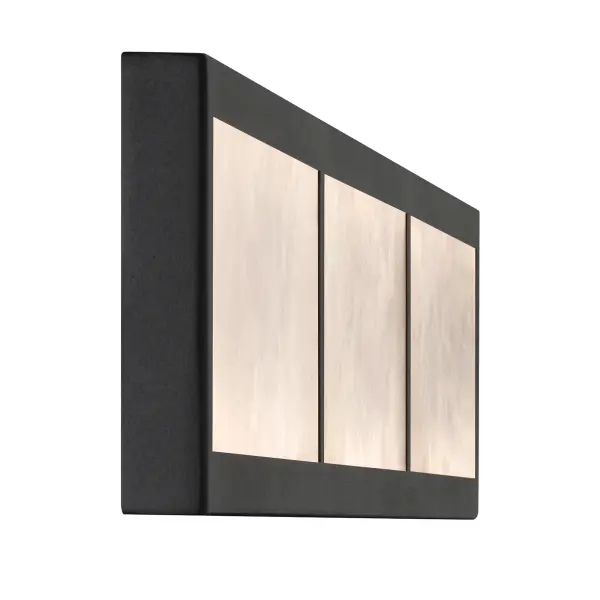 The Stiles vanity light combines contemporary black finish with natural alabaster stone for elegant bathroom illumination. Energy-efficient integrated LED delivers 2700 lumens with excellent color rendering, while ADA compliance ensures universal accessibility. - alternate view