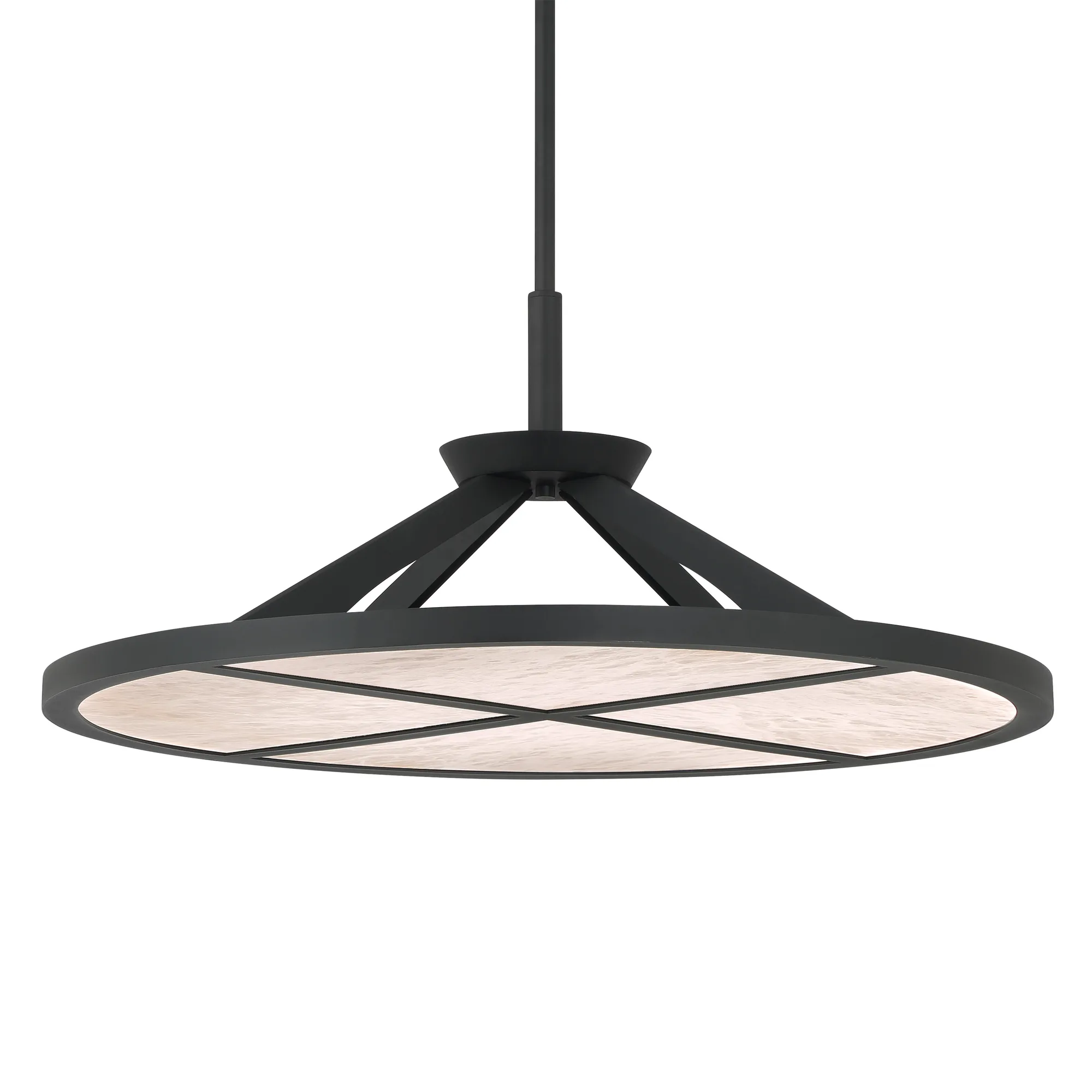 Stiles 28" LED Pendant in Sand Coal Black