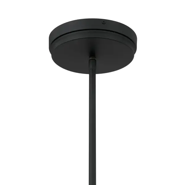 The Stiles 36" pendant combines modern minimalism with organic elegance through its alabaster stone shade and matte black finish. High-output LED delivers 2700 lumens with excellent color rendering, perfect for task and ambient lighting. - alternate view