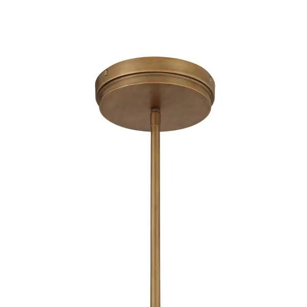 The Stiles 36" pendant combines modern linear design with natural alabaster stone for a sophisticated statement piece. Its generous 36-inch width and warm Ashen Gold finish create dramatic impact over dining tables and kitchen islands. - alternate view