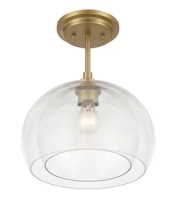 Glint 12" Convertible Semi Flush/Pendant in Legacy Brass - Image 11
