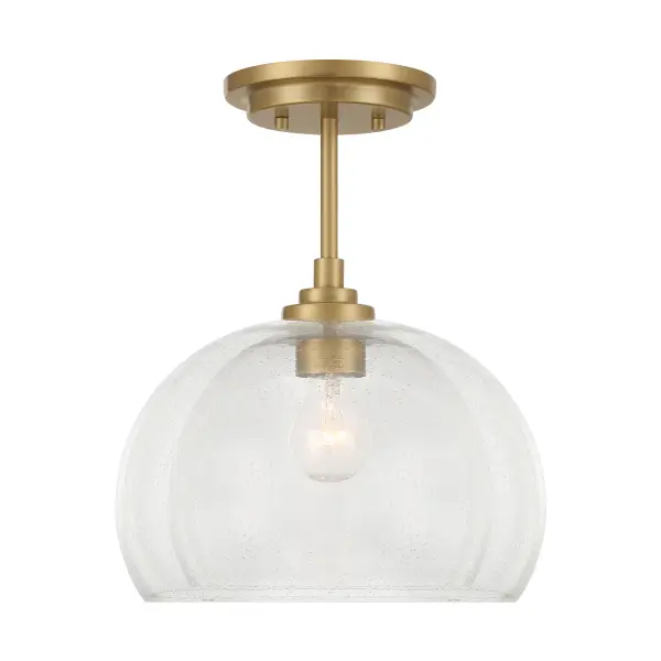 Glint 12" Convertible Semi Flush/Pendant in Legacy Brass - Image 6