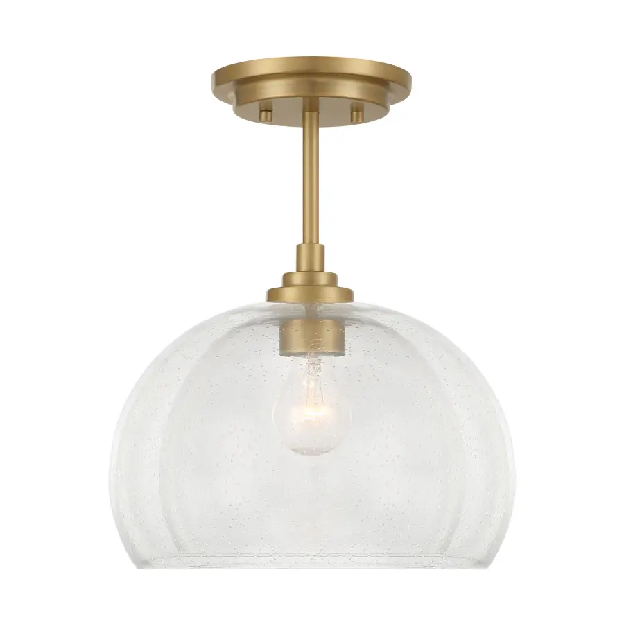 Glint 12" Convertible Semi Flush/Pendant in Legacy Brass - Image 6