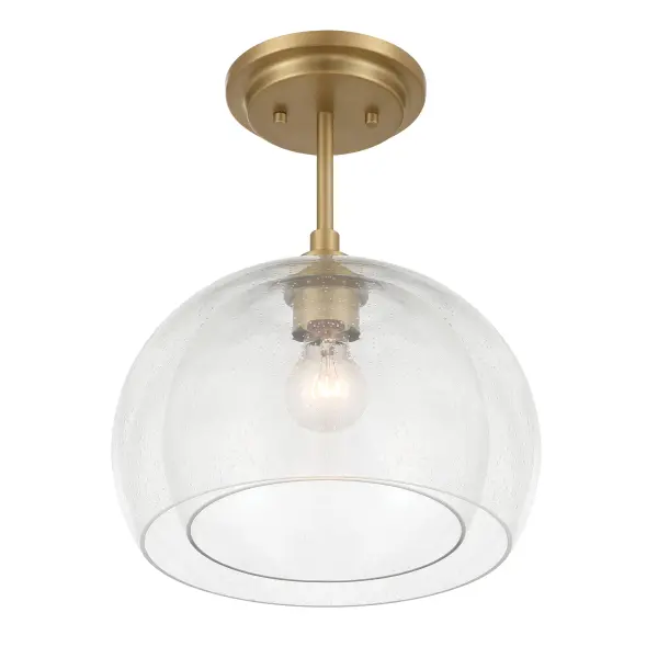 Glint 12" Convertible Semi Flush/Pendant in Legacy Brass - Image 7