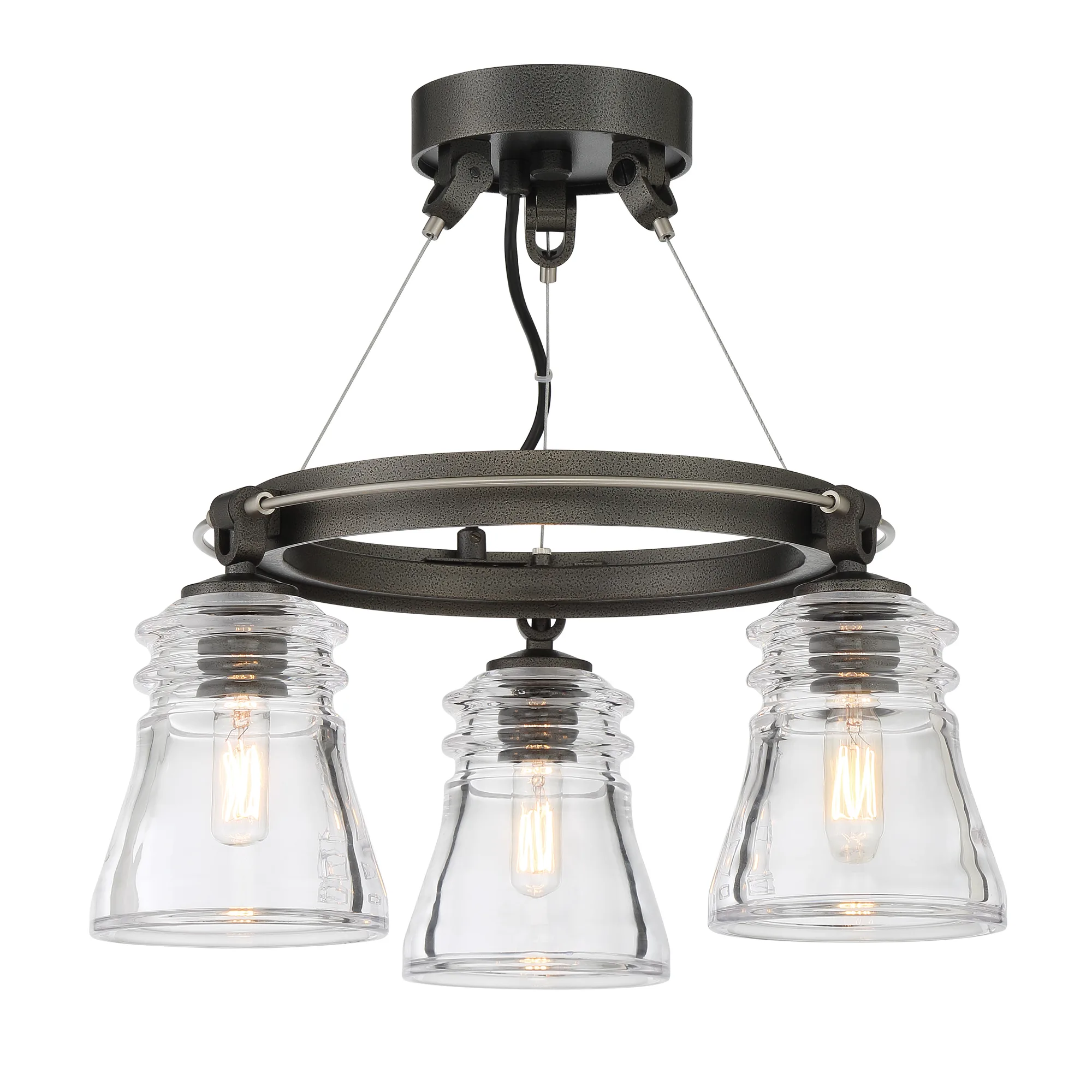 Graham Avenue 3-Light Semi Flush Mount