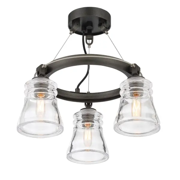 Graham Avenue 3-Light Semi Flush Mount - Image 3