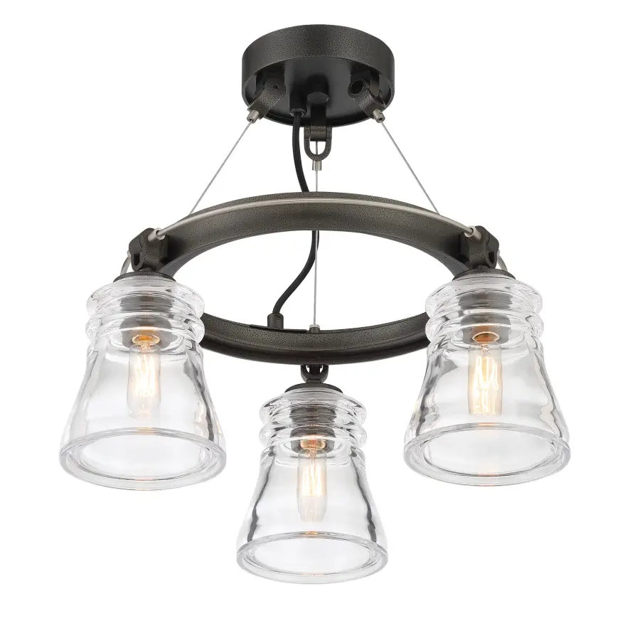 Graham Avenue 3-Light Semi Flush Mount - Image 3