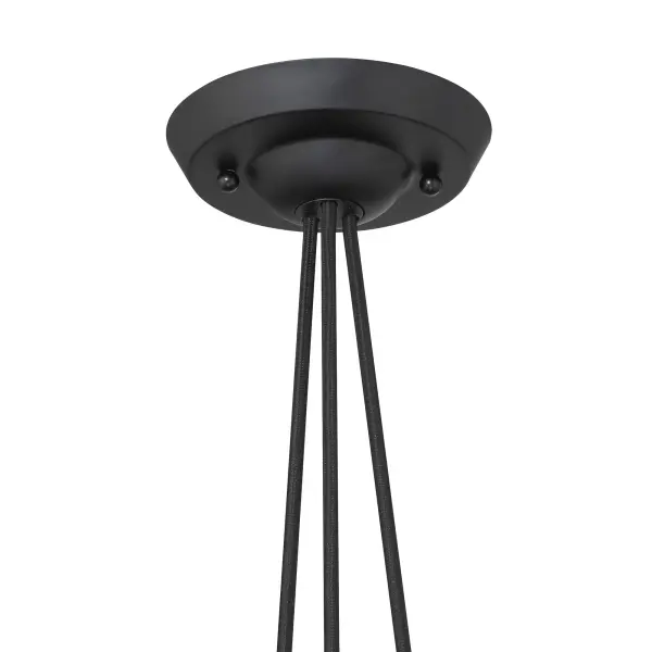 3 Light Pendant in Coal Finish with Clear Glass - alternate view