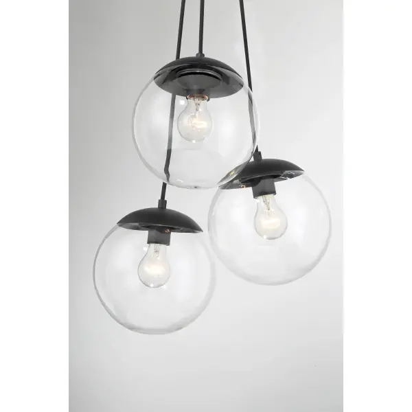 Auresa 3-Light Pendant in Coal Black - Image 3
