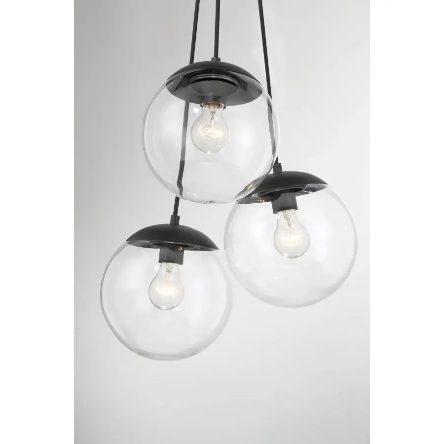 Auresa 3-Light Pendant in Coal Black - Image 3