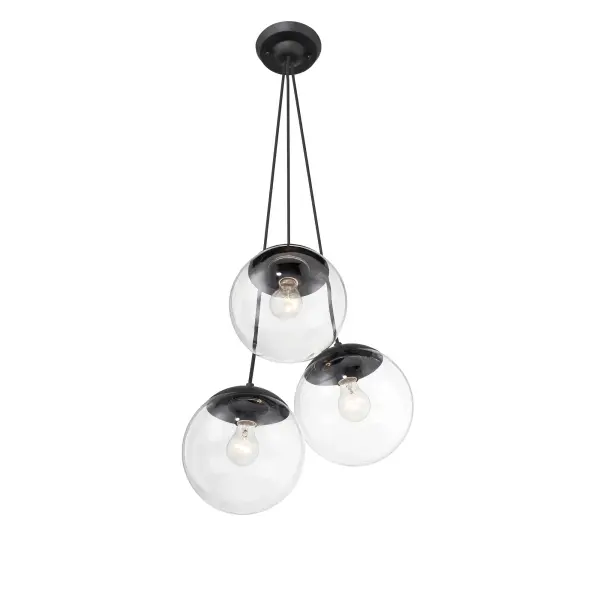 Auresa 3-Light Pendant in Coal Black - Image 4