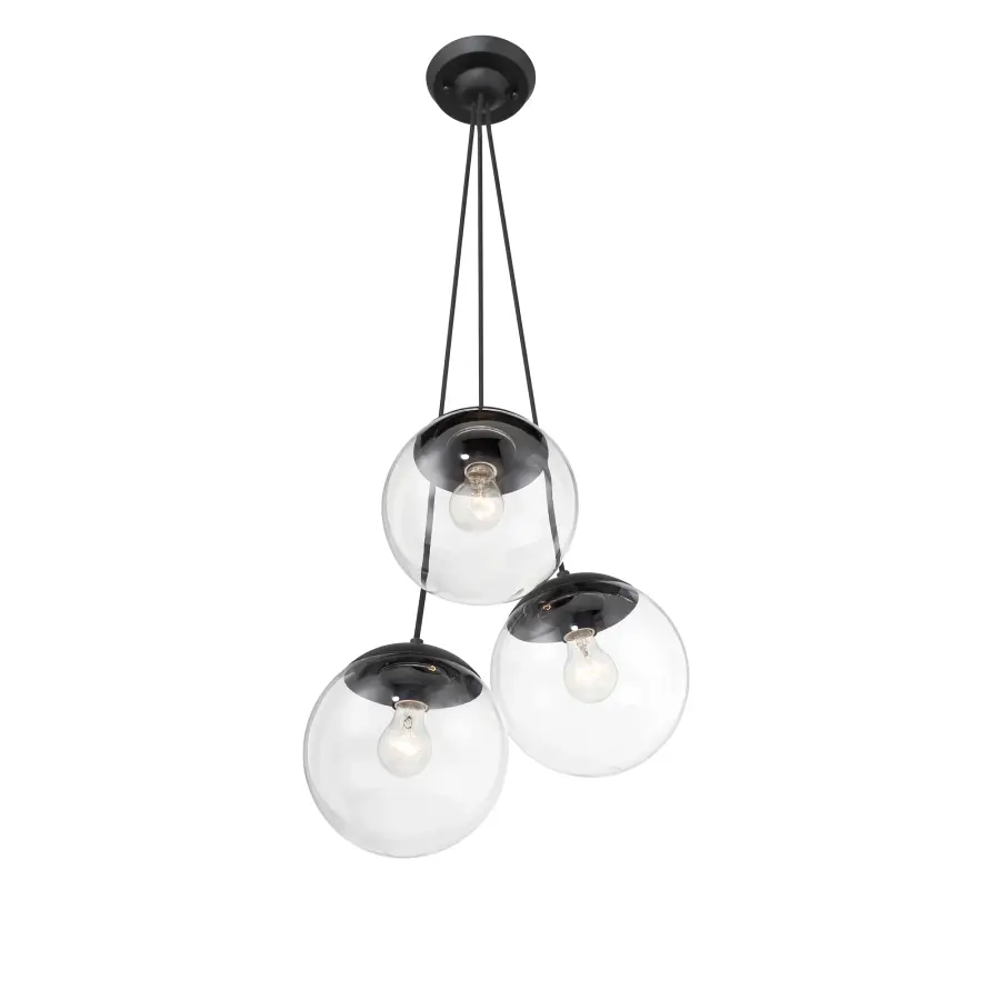 Auresa 3-Light Pendant in Coal Black - Image 4