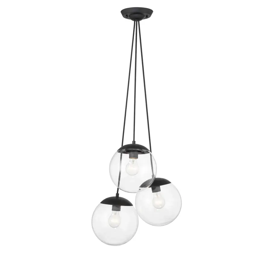 Auresa 3-Light Pendant in Coal Black - Image 5