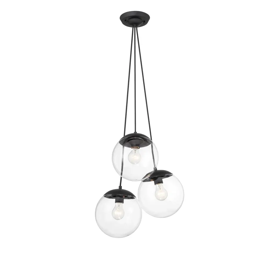 Auresa 3-Light Pendant in Coal Black - Image 6